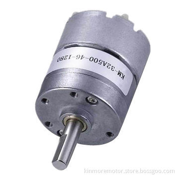 6V DC Gear Motor with Ø 32mm Gearbox and Motor, 6mm Shaft